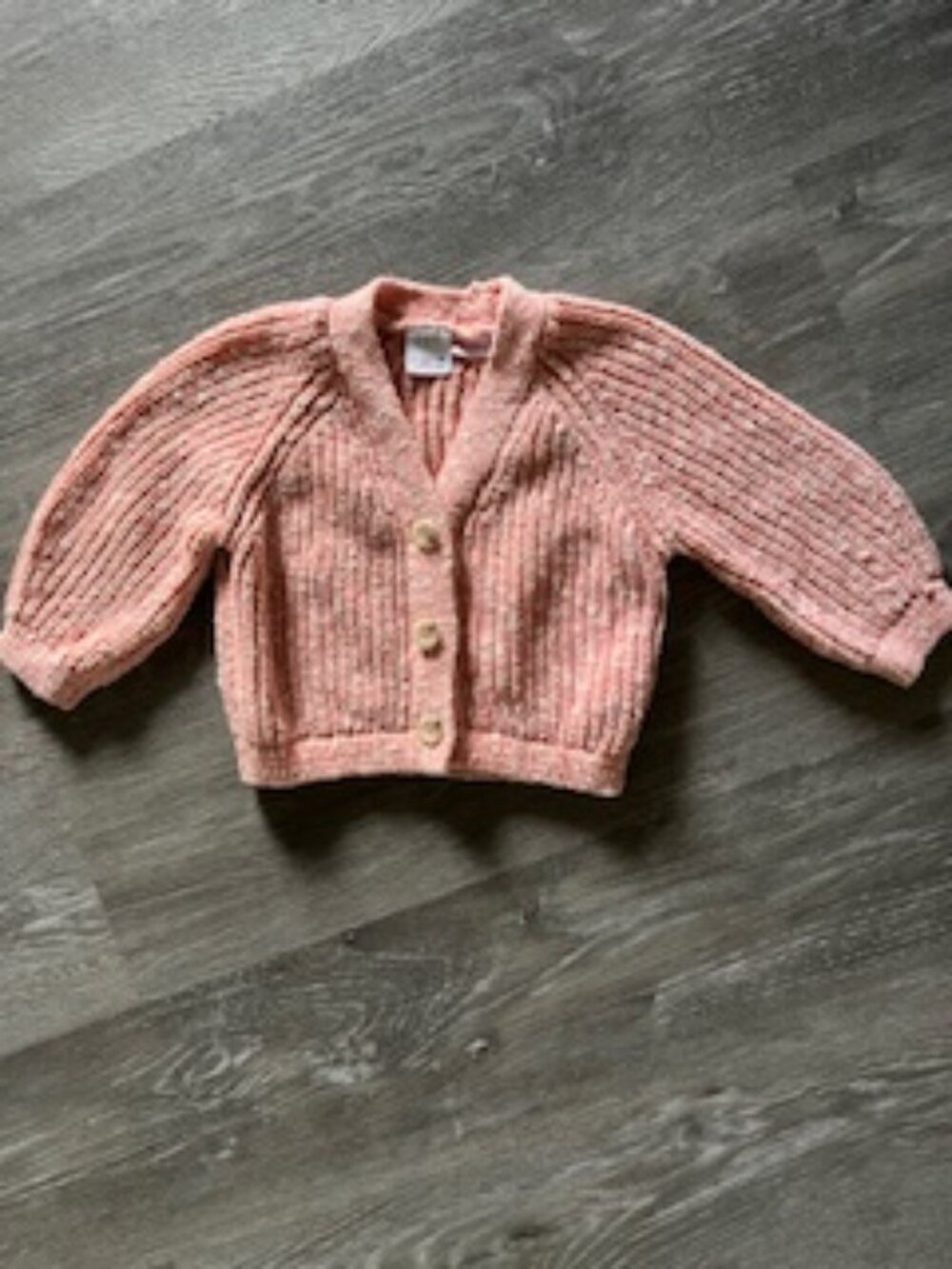 🧡3/15 Zara Coral Color Cotton Blend Cardigans Girls 1 1/2 years, 18M